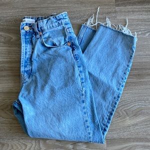 Zara High Rise Straight Fit Jeans
